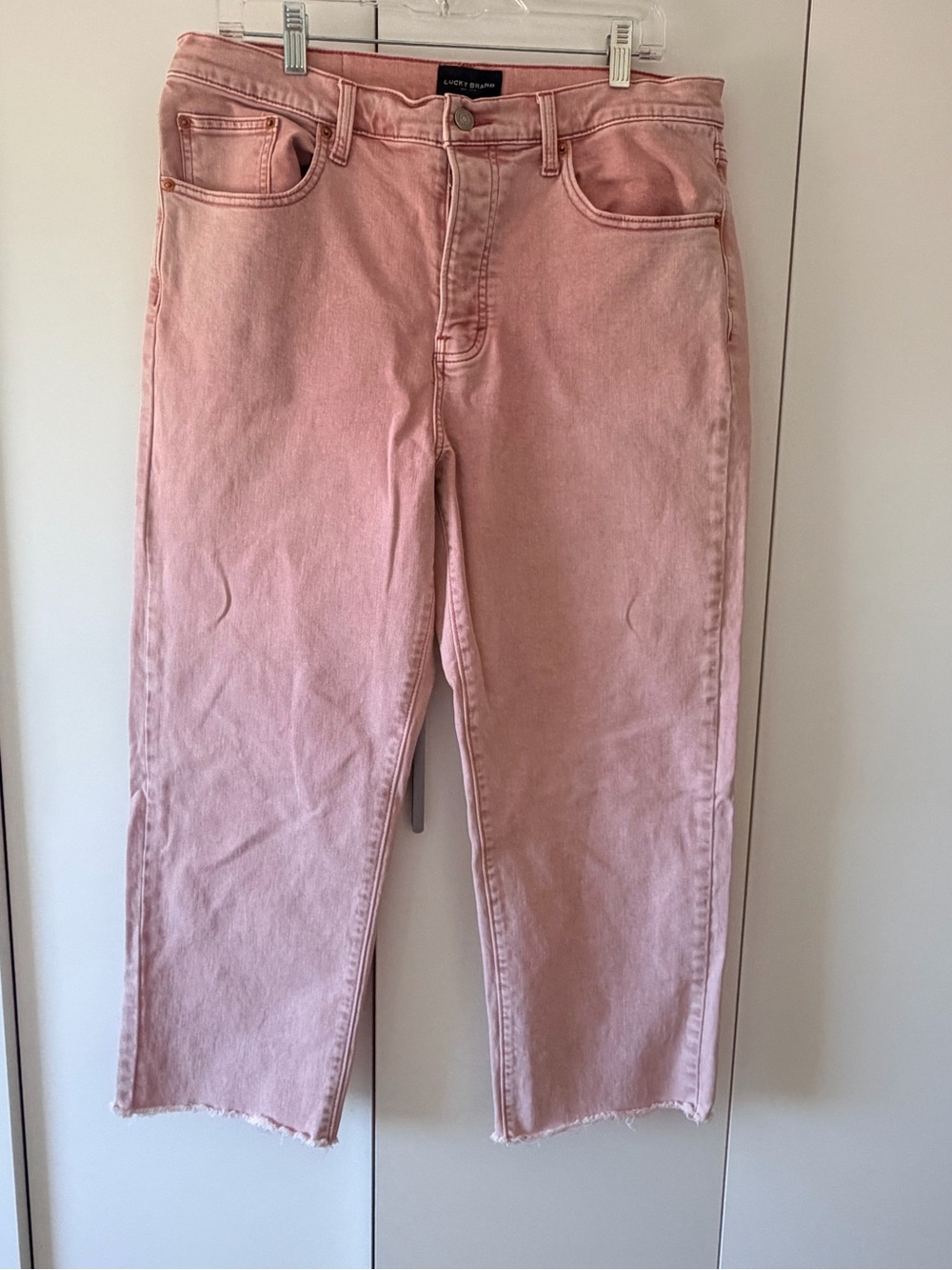 Lucky Pastel Pink High Rise Cropped Capri Jeans